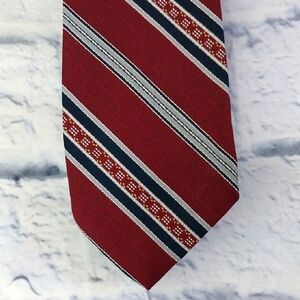 🔵BOGO FREE🔵 Pedigree Diagonal Striped Tie Necktie Burgundy Gray Blue